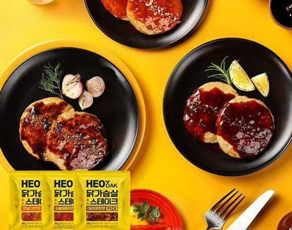 허닭 닭가슴살 소스 스테이크